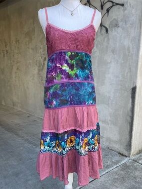 Handmade Grunge Fairy Tie Dye Hippie Dress